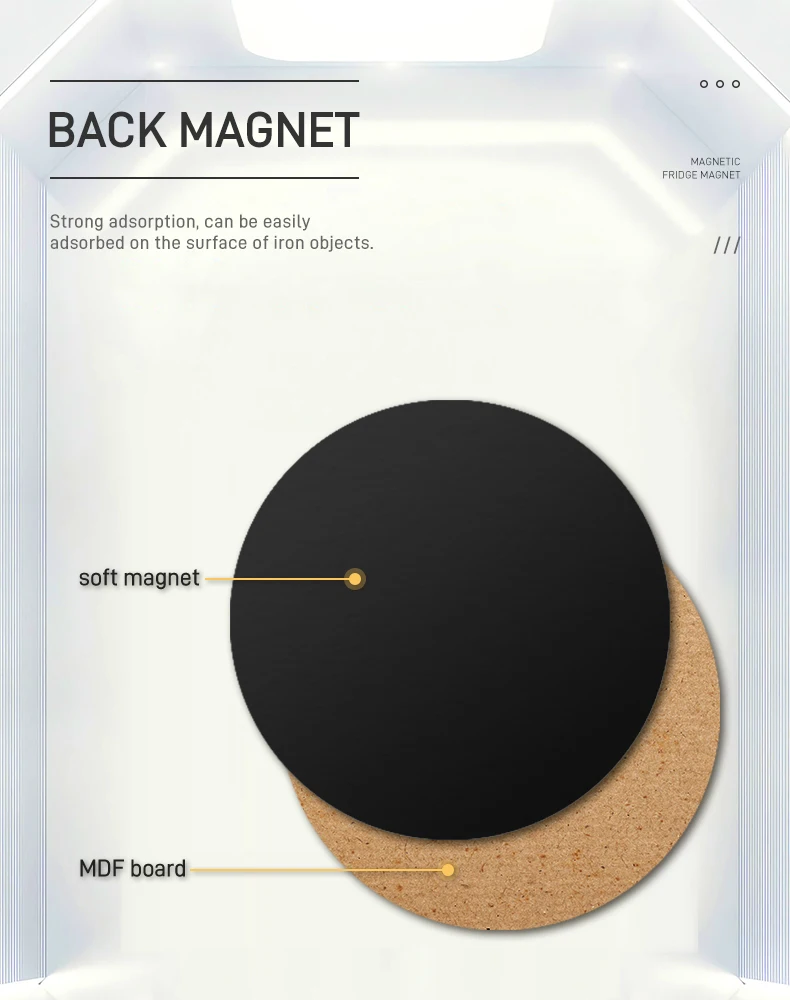 Cheap Small Round  Magnets For Christmas Gift P305  sublimation blanks refrigerator magnet