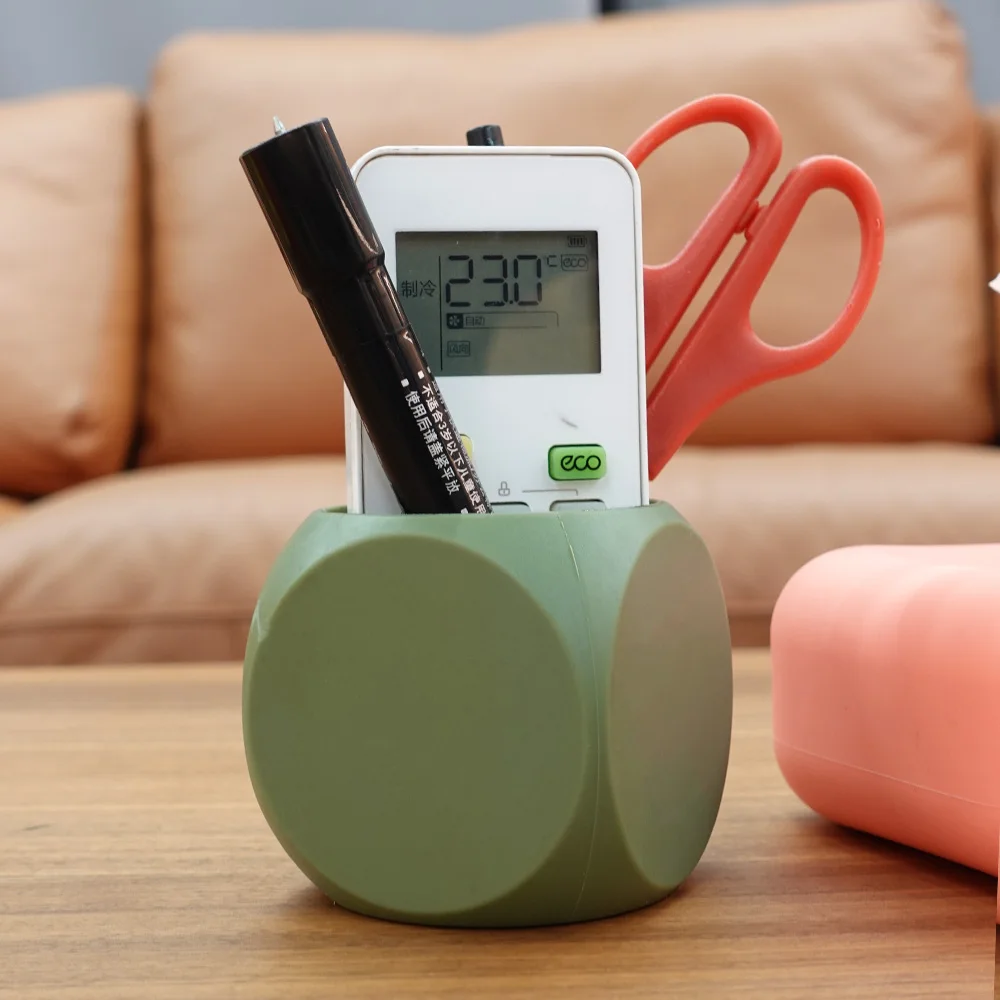 Wholesale Creative Customized Logo Office Desk Silicone Pencil Holder Office Stationery