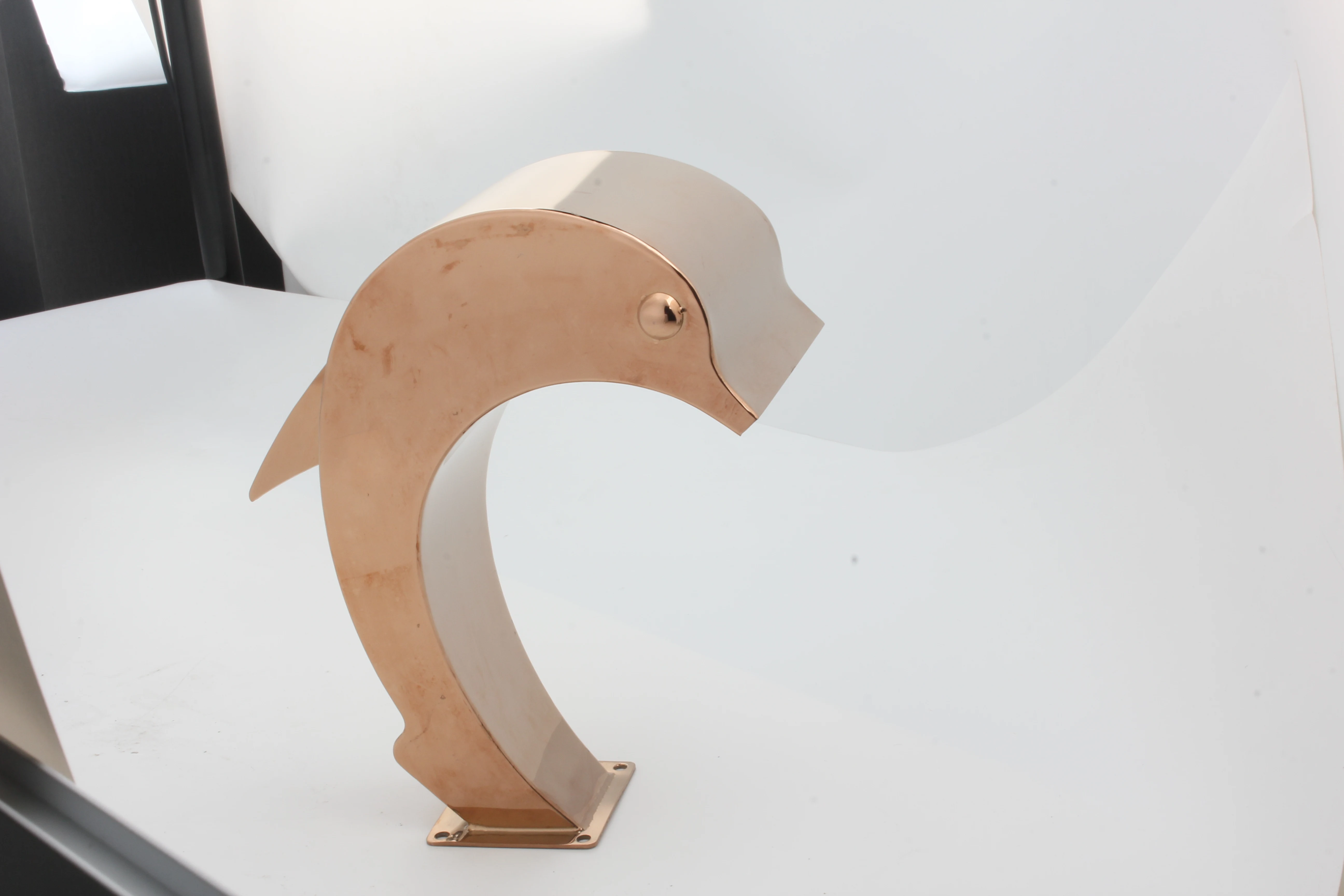 PIKES Customized Swimming Pool Accessories Stainless Steel Waterfall Dolphin Water Outlet Massage Water Fountain