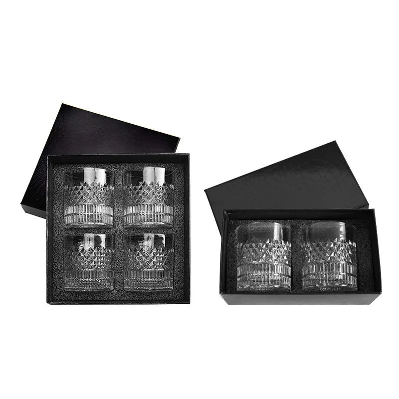 2-piece Set Crystal  Whiskey Glasses and Whiskey  Set With Gift Box for Novelty Corporate Gifts Manufacturer