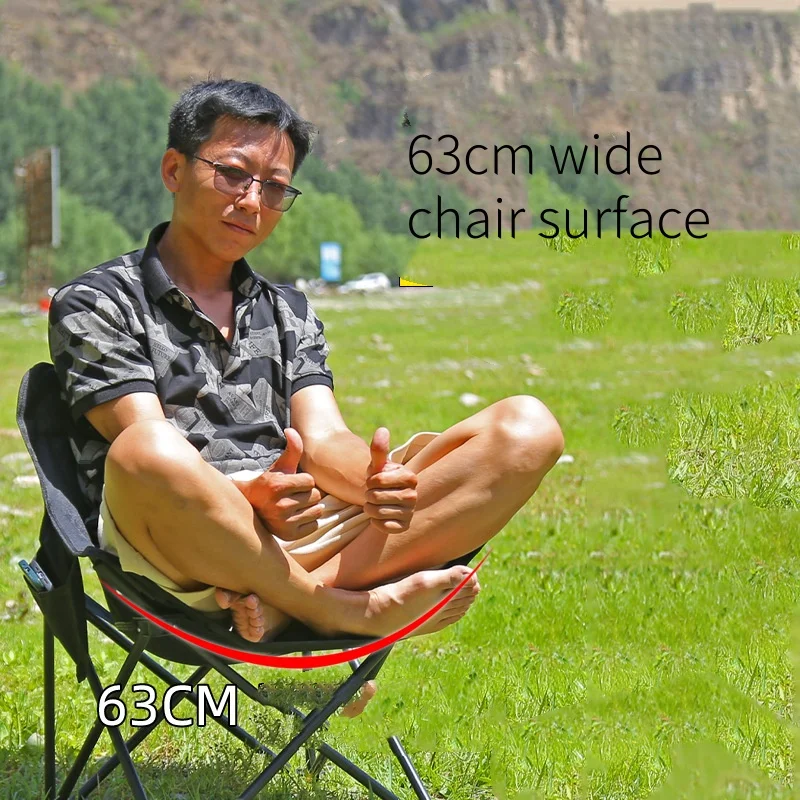 JOY Hot selling outdoor folding portable lounge chair fishing bench with widened base and storage bag on the side