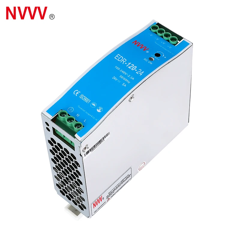 EDR-120-24 DIN Rail Type Use  24V 120W Dc Ac Dc Switching Power Supply For Factory Automation