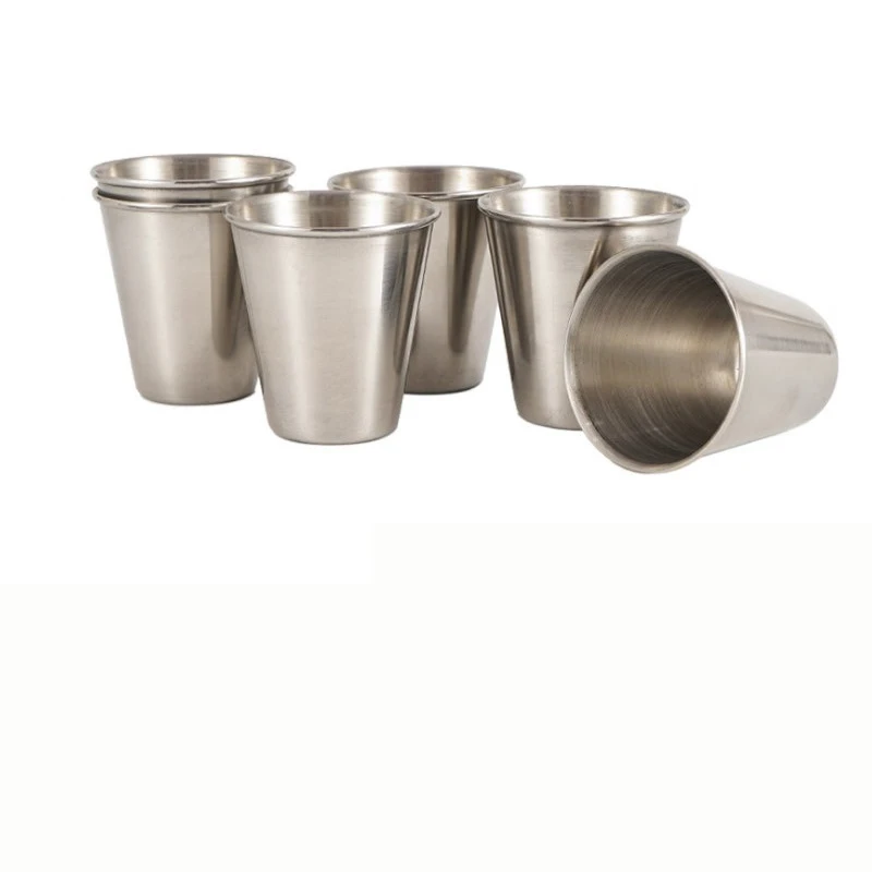 8 Ounce Kids Stainless Steel Cups Stackable Metal Drinking Glasses Unbreakable Pint Tumbler Cups For Kids And Adults Steins 300m