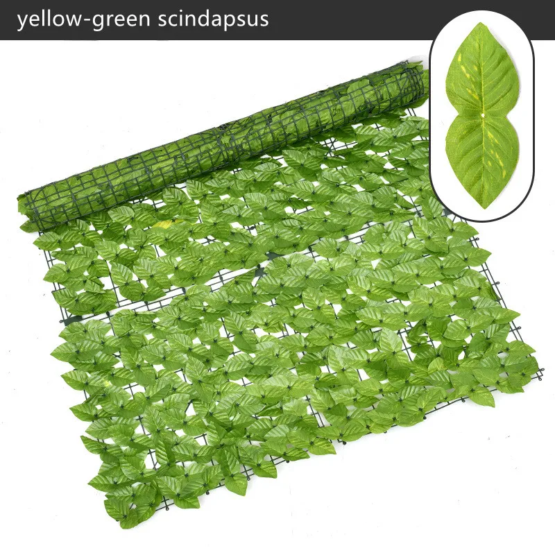 High Quality Hot Selling Artificial Hedges Faux Ivy Leaves Fence Decoration Artificial Grass Hanging Artificial Leaf Decoration