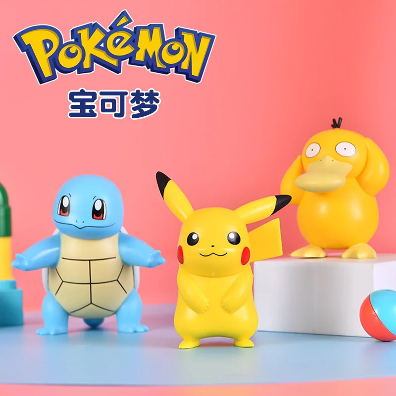 Japan Anime Pokemoned Figure Blind Box Standing Pikachu Bulbasaur Charmander Figures For Kdis Gift