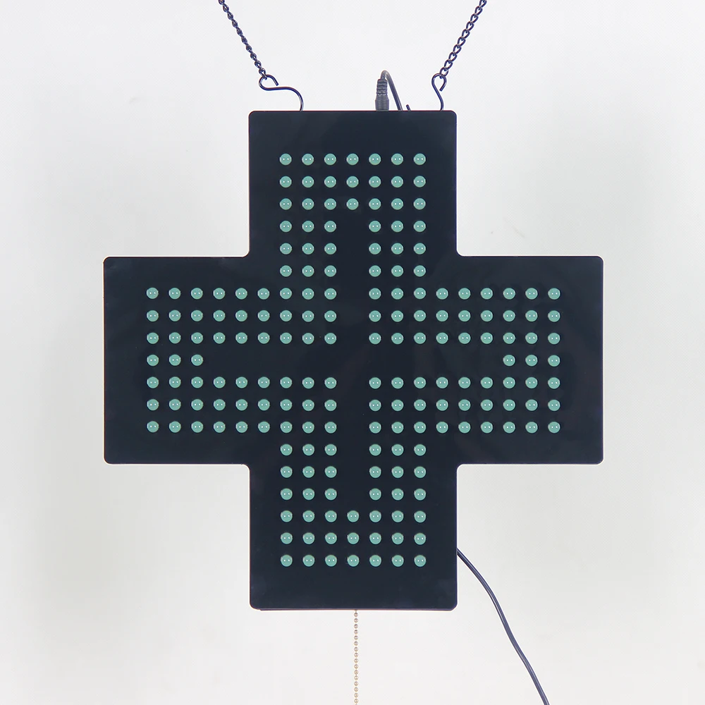 Dongguan wholesale acrylic pharmacy billboard cross screen LED light electronic light box custom 35*35cm