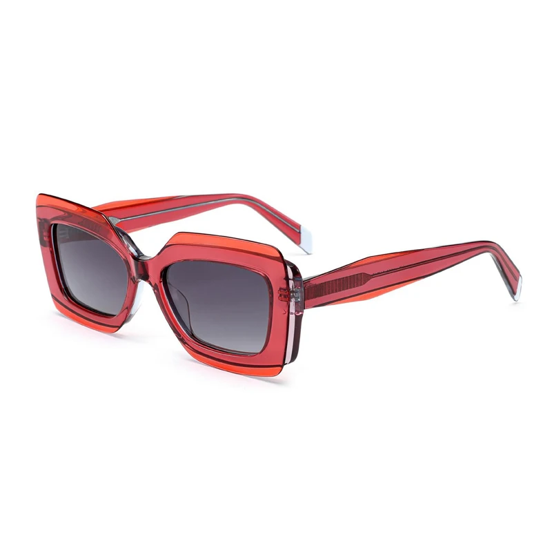 2023 custom square tinted sunglasses designer latest arrivals only high quality niche two-tone factory acetate sun glasses