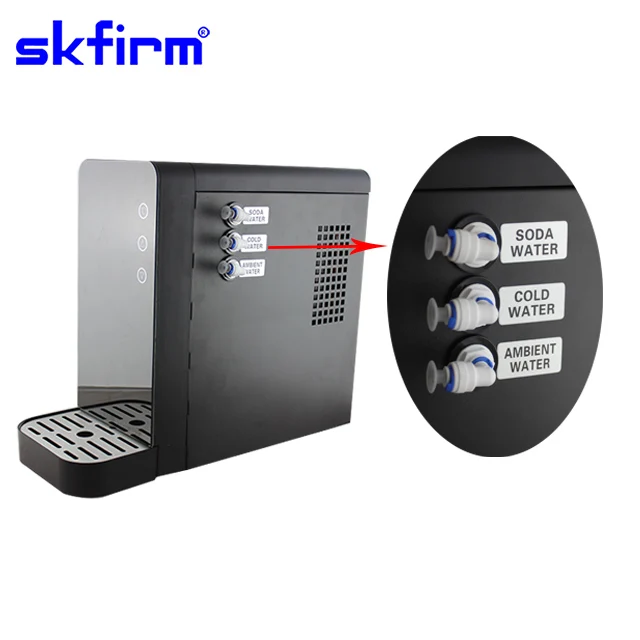 Skfirm Cold Water Dispenser Black and White Household Soda Drink Machine Commercial Soda Maker for Sparkling Water