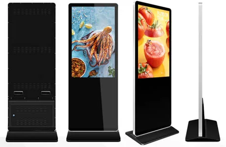 Custom Indoor standalone LCD touch screen slim digital signage  HD 4K interactive network commercial advertising  Display