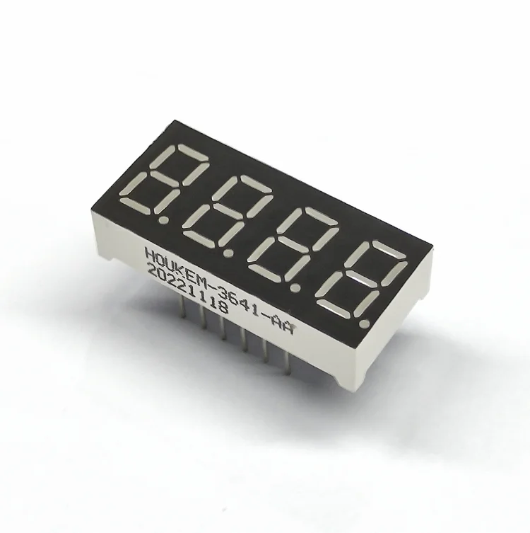 0.36 inch 4 bit Common Anode Digital Tube yellow LED Digit Display 7 Segment 0.36 inch