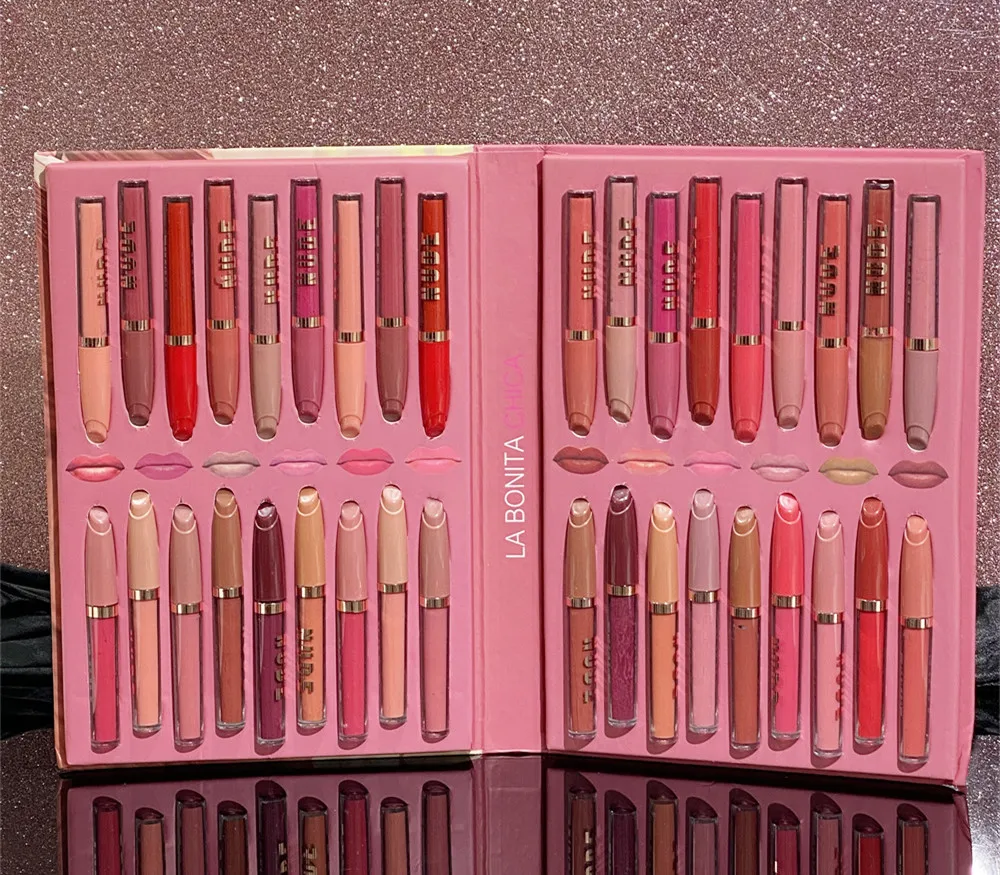 Lip Gloss set  Matte Liquid Lipstick Makeup Set Long Lasting Durable Lip Gloss Beauty Cosmetics Set labial