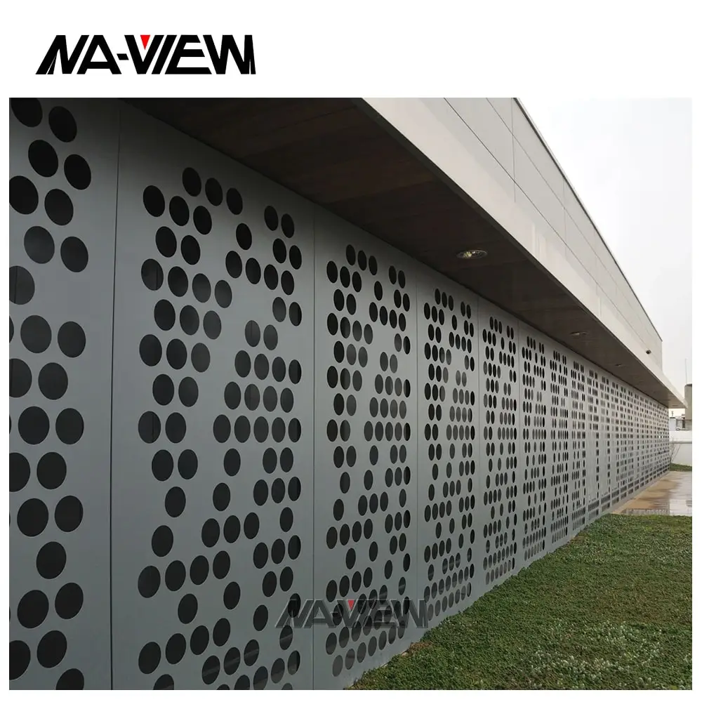 
 Индивидуальные наружные архитектурные перфорированные металлические алюминиевые облицовочные панели для фасадов   (62550543154)