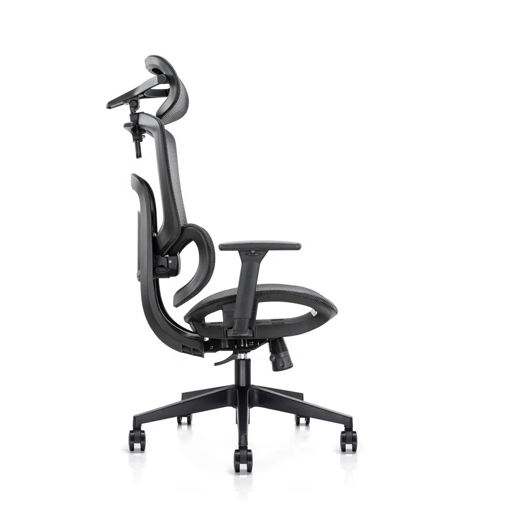 Wholesale Office Chair Ergonomic Computer Lift Height Adjustable Mesh Task Chair with Headrest Backrest Seat Depth 3D Armrests