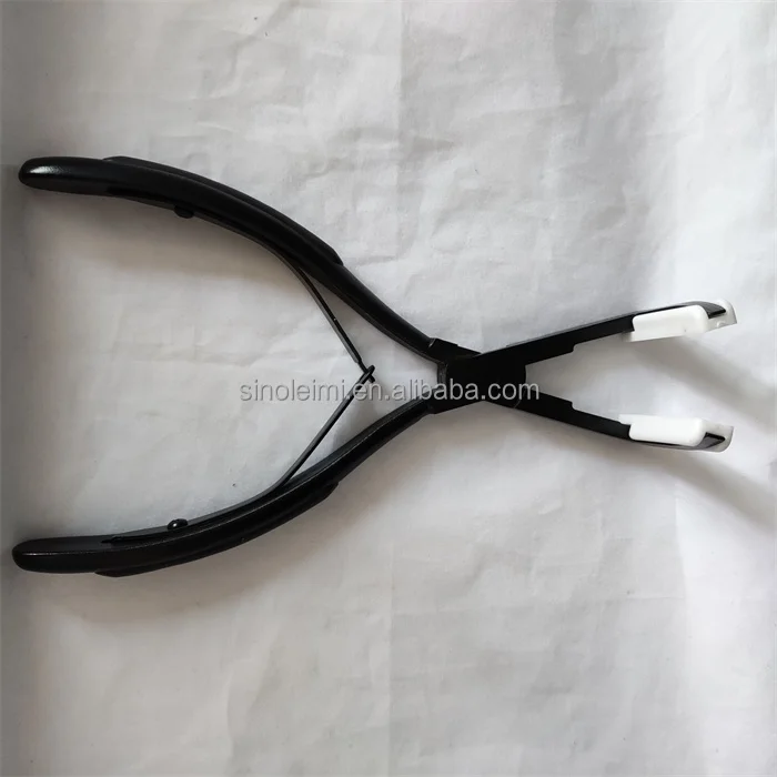 customized Professional hair pliers 4.5cm Deck Shape Stainless Steel Hair Extension Pliers Ergonomic Design For Tape Hair