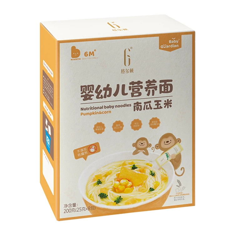 
Baby Guardian бренд 200 г детская дополнительная еда со вкусом тыквы и кукурузы тонкая лапша 