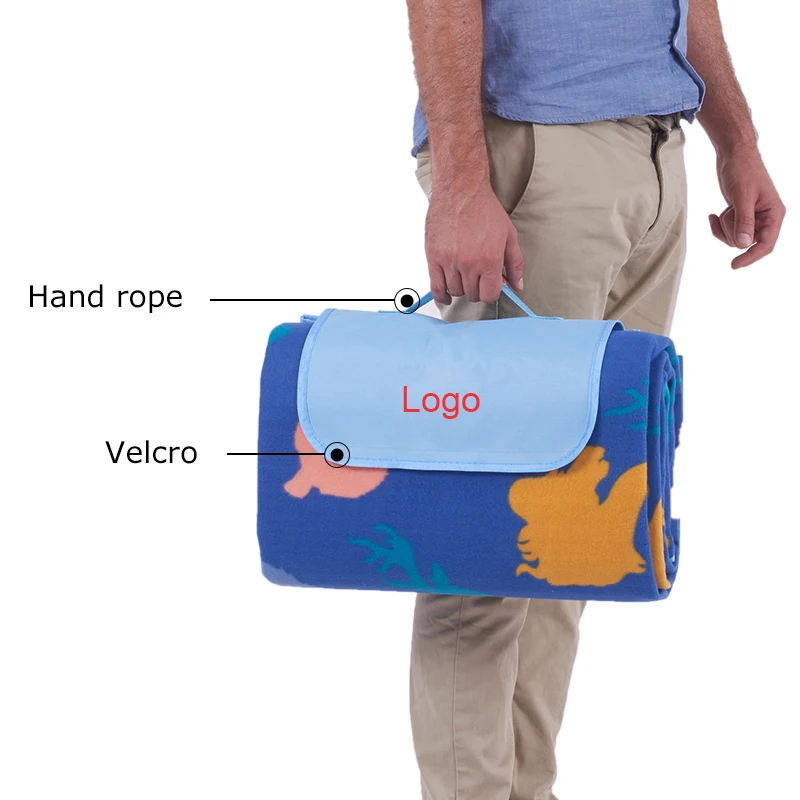 Wholesale Waterproof recycled camping Picnic Beach mat Outdoor Oversized custom picnic blanket