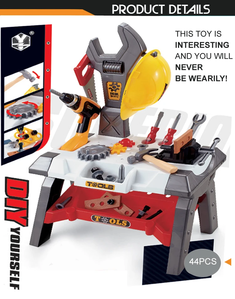 Pretend play educational kit set electric construction tool toy for kids