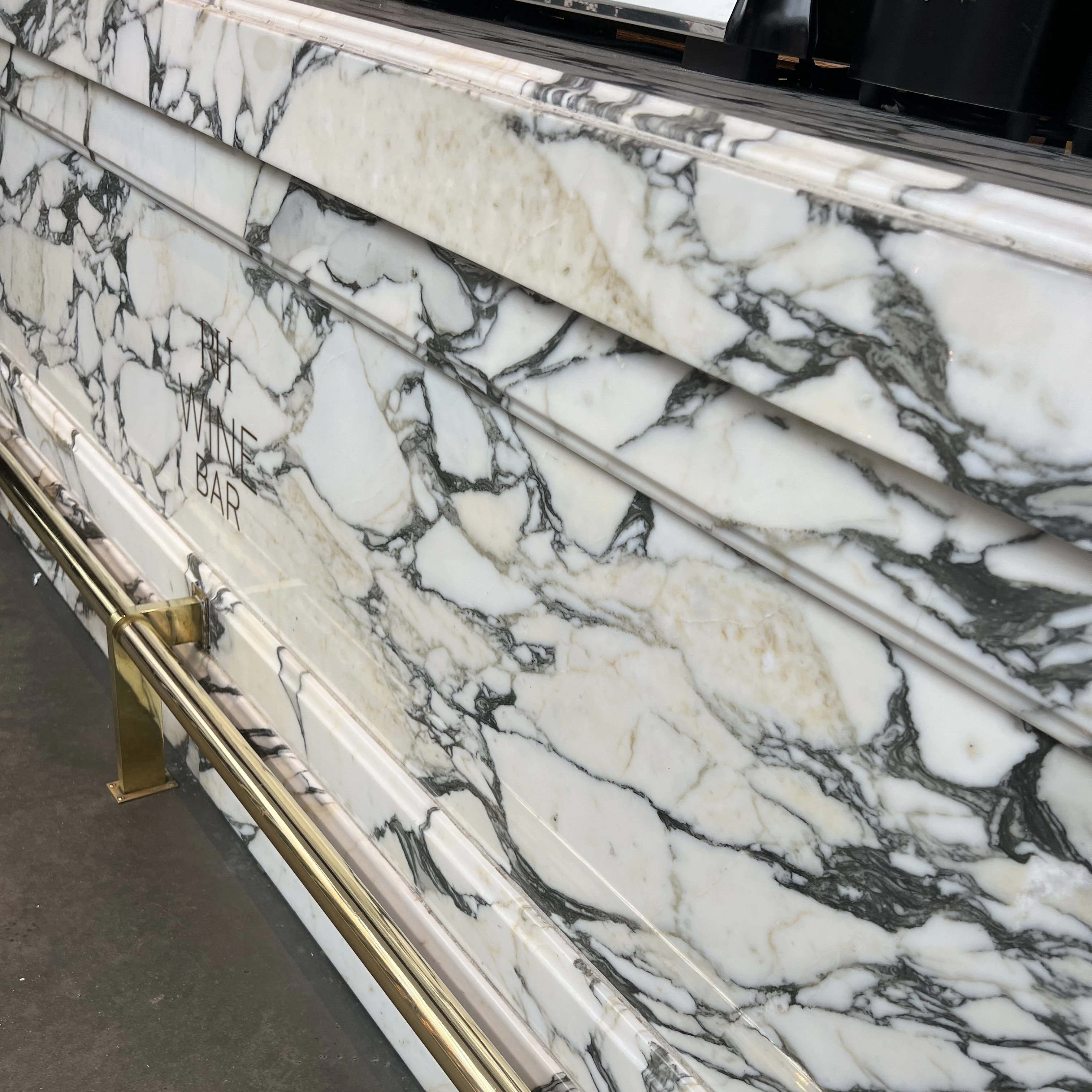 YESTONE custom marble stone counter stand wine bar cabinet witch lights led bar counter nightclub restaurant bar counter