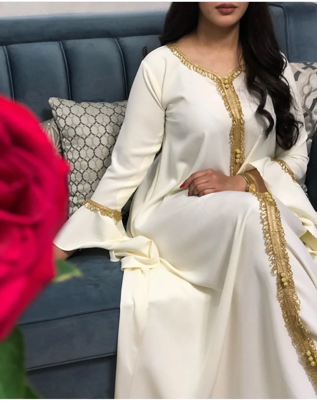 kaftan pakistani modest thobe muslim dress women Middle East kurti abaya dubai Africa India & Pakistan Islamic Clothing 3