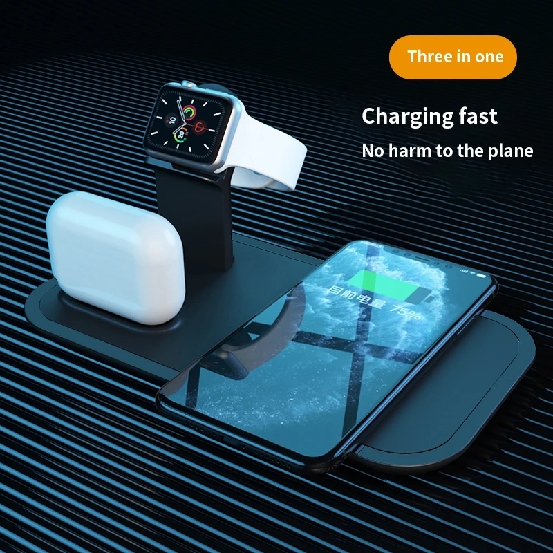  Ws8 Прямая поставка с фабрики Stasiun зарядка Usb беспроводной 3 в 1 несколько быстрая зарядная станция для дома или