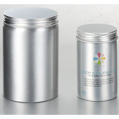wholesale 100g silver/black aluminum metal jar for tea packaging,100g aluminum tin containers