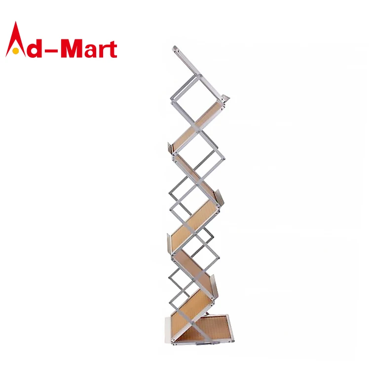 New design meeting room A4 Folding Display Stand with Carry Case Double Sided 6 Shelves