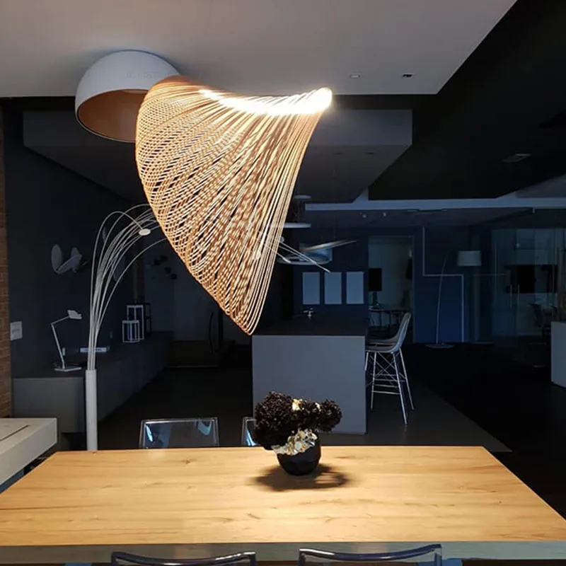 Japanese cafe lamp led pendant lights decoration lighting restaurant chandelier modern wooden pendant lamp