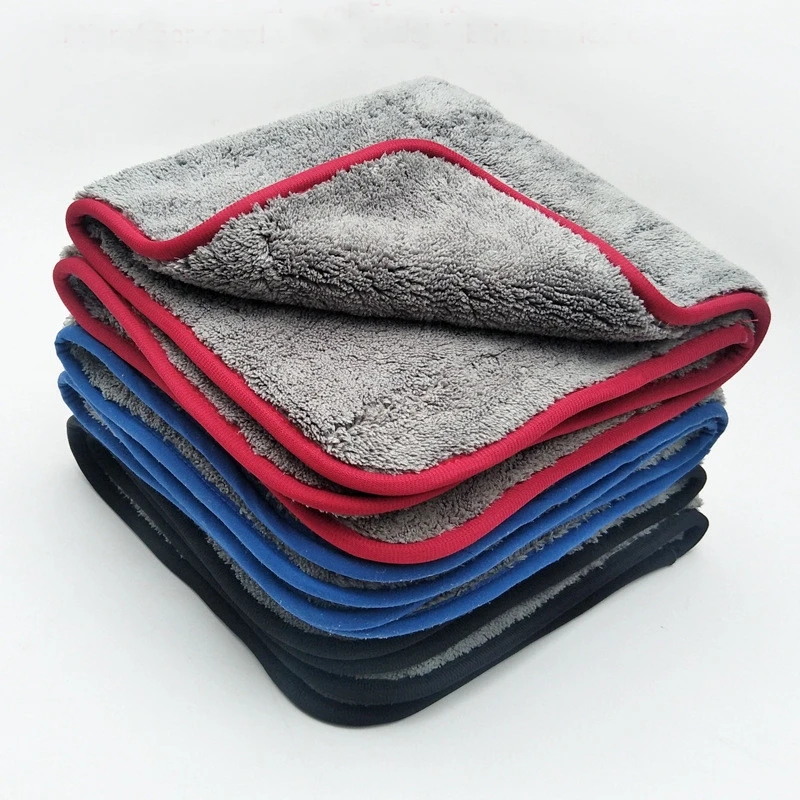 
High quality microfiber car plush wash towel 1000gsm 