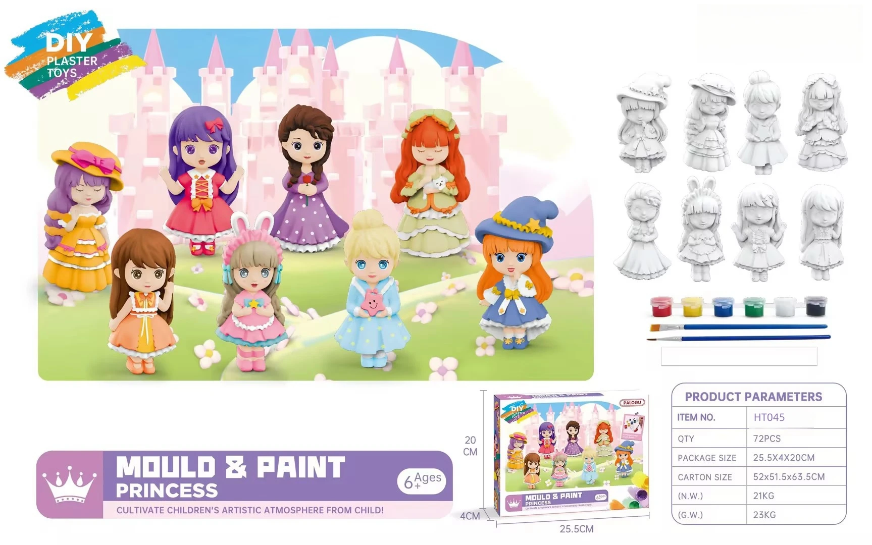 Customised 3D Plaster Molds Color Gypsum Kids Drawing Set Paint Your Own Space Dinosaurs Christmas Crafts Kit Creative Toys Gift