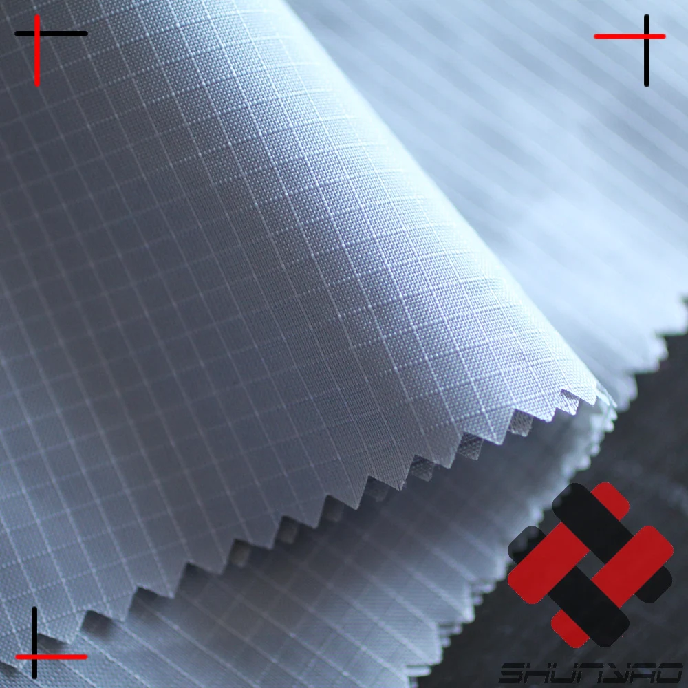 210T 70D tear resistant ripstop nylon fabric for shopping bag