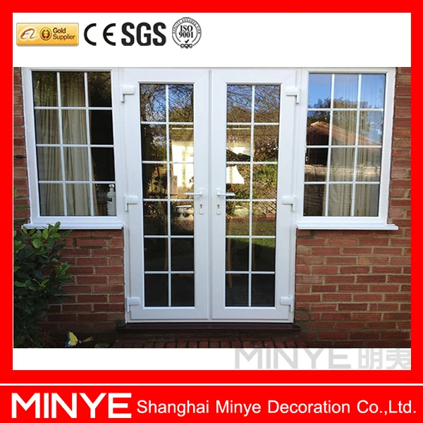 Modern design exterior PVC doors/grills pvc windows and upvc doors