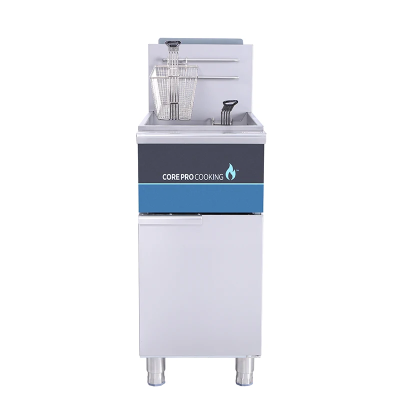 Stainless Steel Commercial Fryer Chicken Potato Chips Gas Deep Fryer with Temperature Control