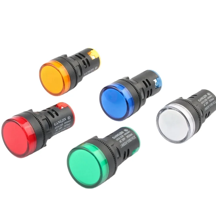 Electrical Warning 6V12V24V220V380V LED Indicator Lamp  AD16-22DS 220 volt led indicator lights