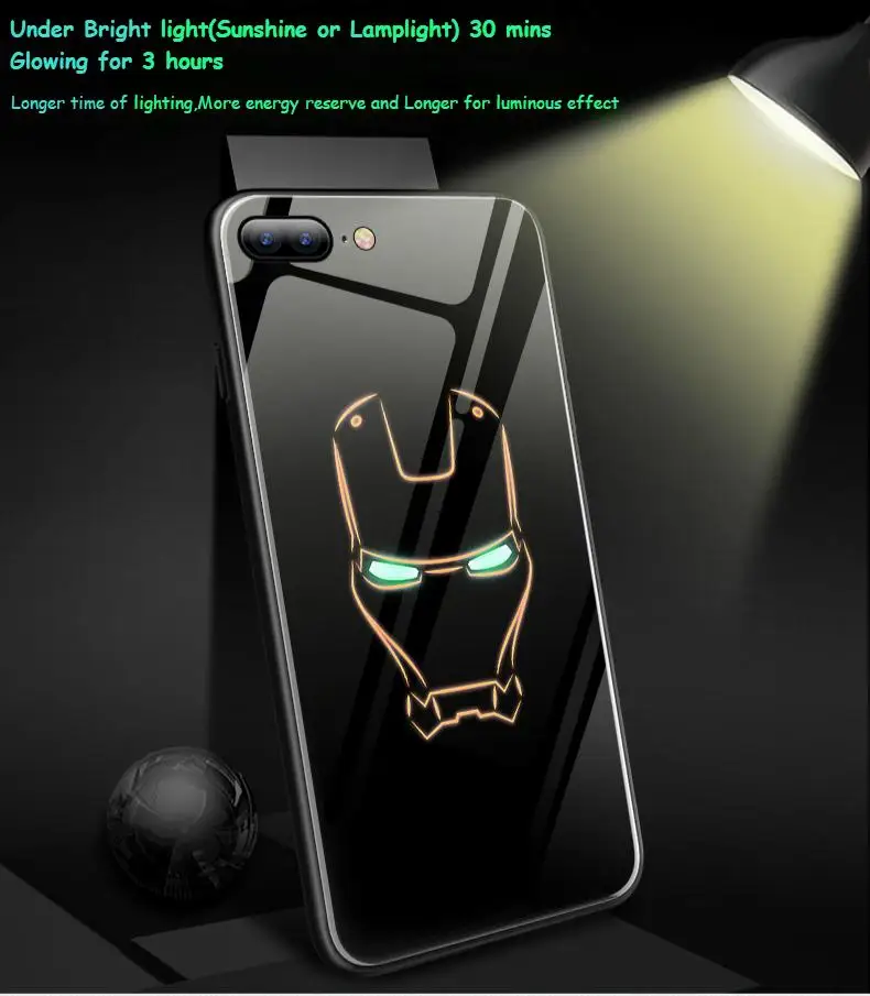 
Amazon Hot selling Marvel luminous phone case for iphone 