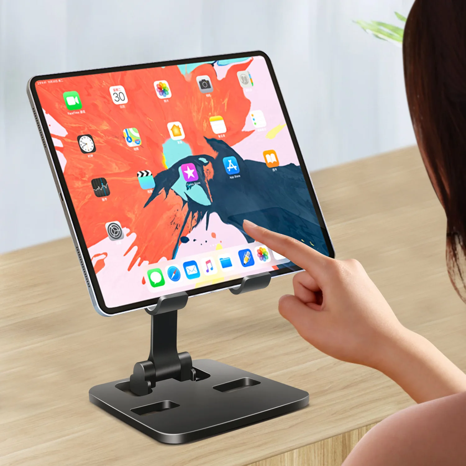 Aluminum Alloy Desktop Mobile Phone Stand Foldable Tablet Support Cell Phone Desk Bracket Lazy Holder For Smartphone Mount