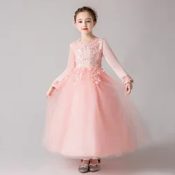 Western Latest Party Wear Cute Fashion Girls Puffy Dresses Bridesmaid Elegant Fashion Girl Dresses Long For Girls