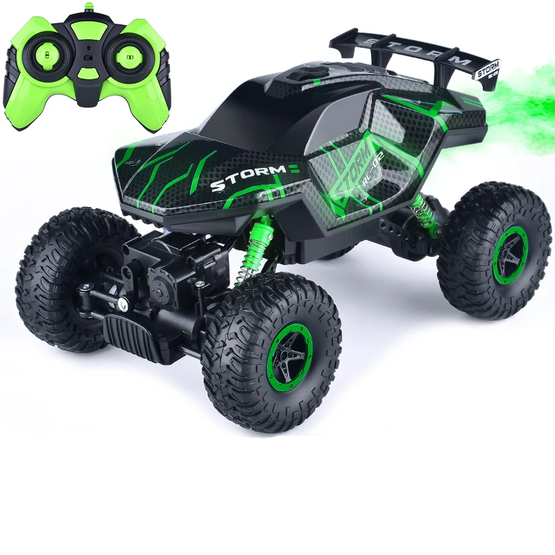 2.4Ghz 4WD Mist Spray RC Car Remote Control Car Toy Smoke Exhaust Radio Control Car 4x4 Drive Off Road Rock Crawler