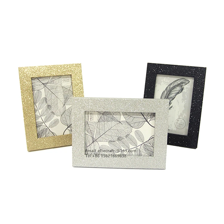 Shiny silver photo frames