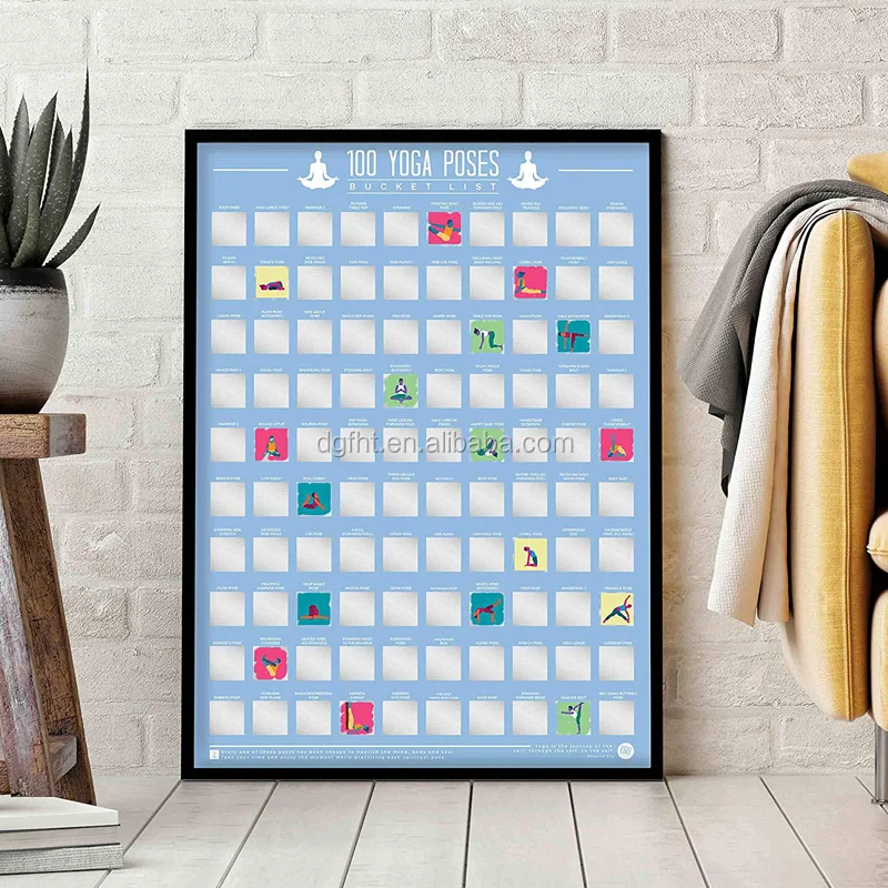 Factory Custom 2020 Scratch Off Bucket List Poster horror outer flower car pc star resin Sexy penis or pussy scratch label