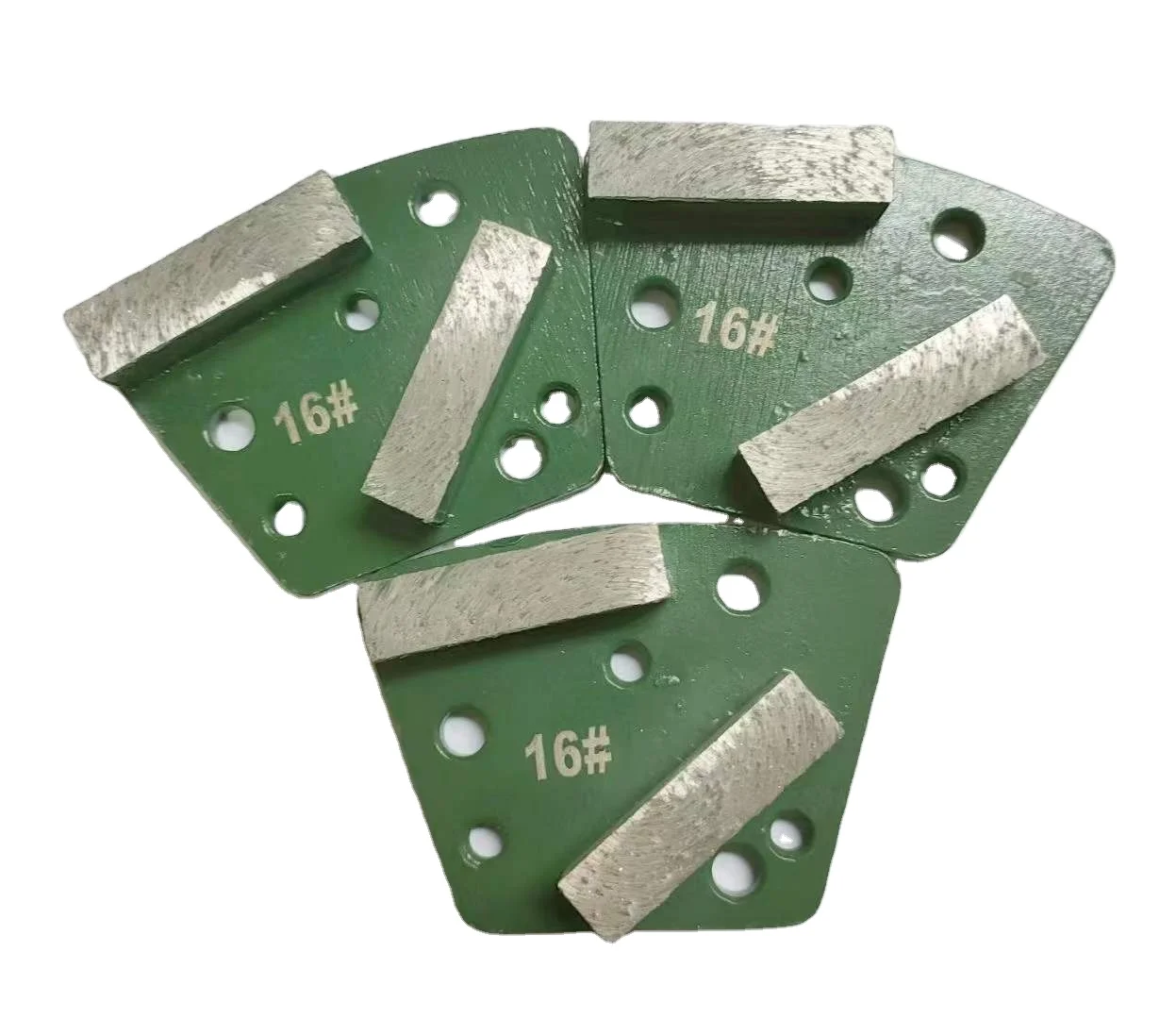 Grain size 16# Trapezoid Diamond Grinding Tool Metal Grinding pads For Concrete Floor