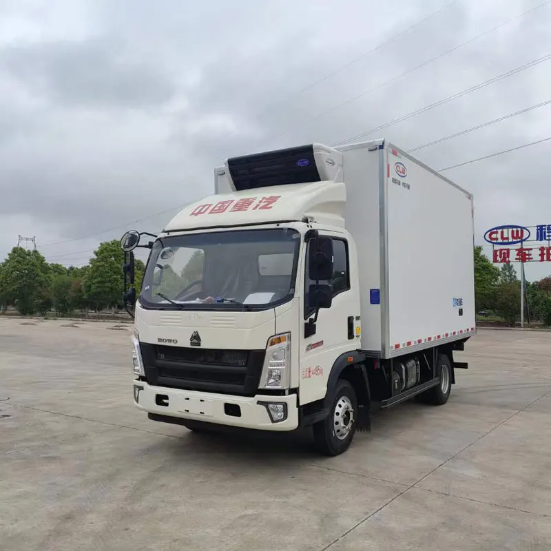 HOWO 4X2 Small Van Trucks-Refrigerator Truck   for Sale