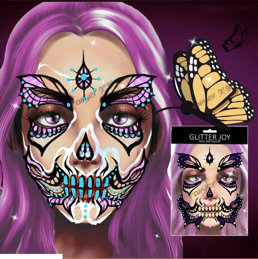 Party Decoration Halloween Bloody Wound Tattoo Stickers Trick Scary Waterproof Temporary Tattoo