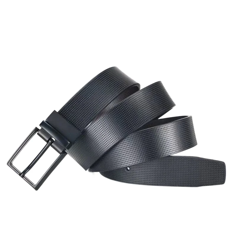 belts leather men classic Reversible leather belts in little holes full with strap With Pin Removable Buckle