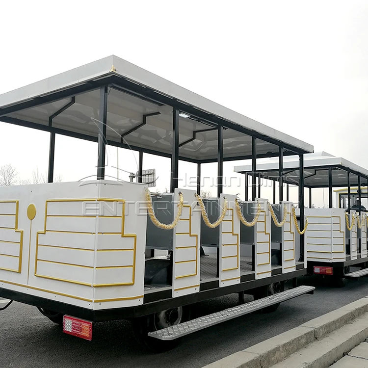 Funfair Amusement Park Tourist Trackless Road Sightseeing Train Park Train Rides For Sale