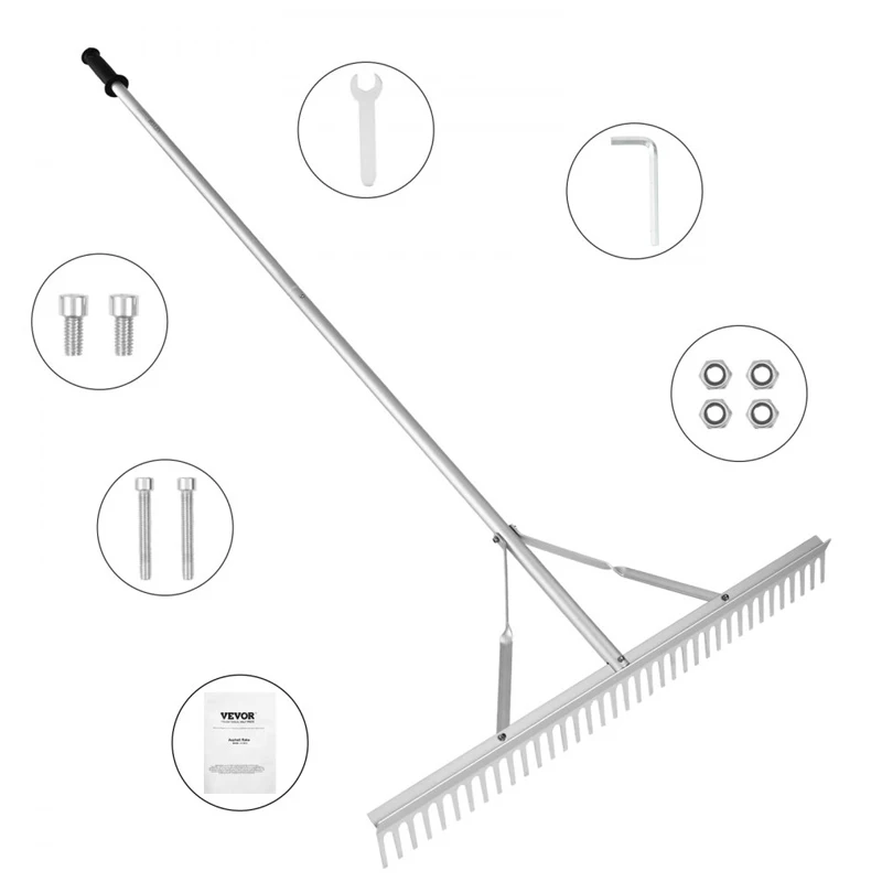 Custom Metal Aluminum Landscape Lawn Shed Row Screening Rake for Beach