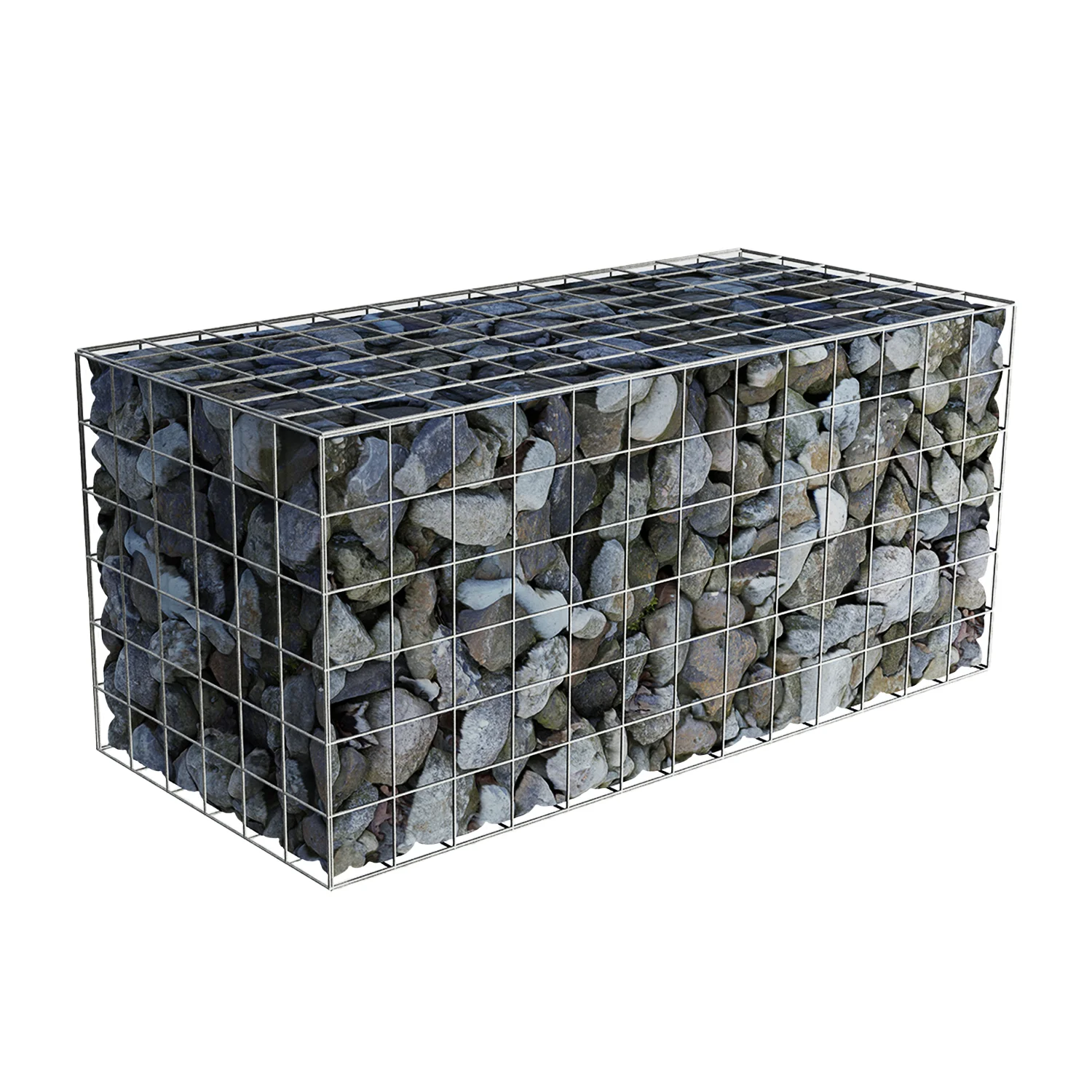 High Quality Hot Dip Galvanized Welded Gabion Wire Mesh Fencing Box Stone Cages  Welded Gabion Mesh Retaining Wall Fence