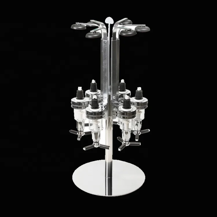 Hot Selling 2/4/6 Bottle Revolving Beer Drink Tower Dispenser Rotating Liquor Dispenser For Party Bars Dinners