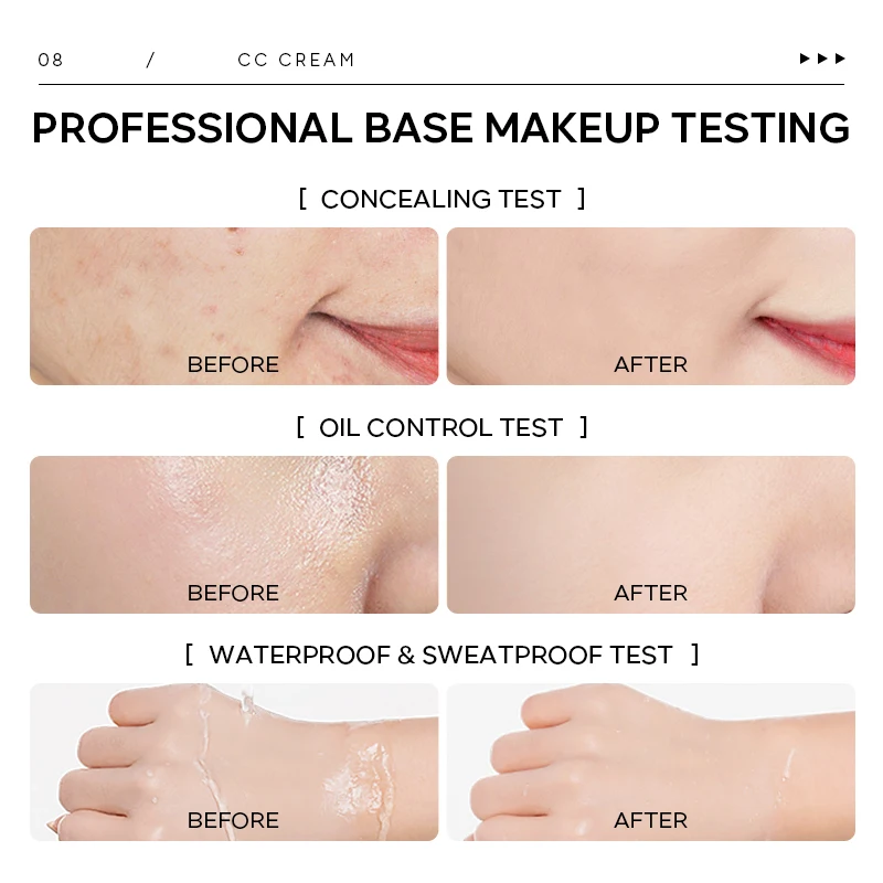 Adult Female Natural Mineral Makeup Cream CC Cream Beauty Products Centella Asiatica Concealer Liquid Foundation Main Pearl Face