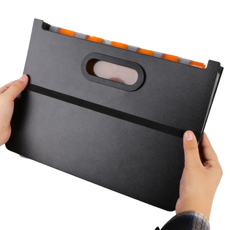 Large Capacity A4 Black Office 24 Pockets Organ Bag documents  bag