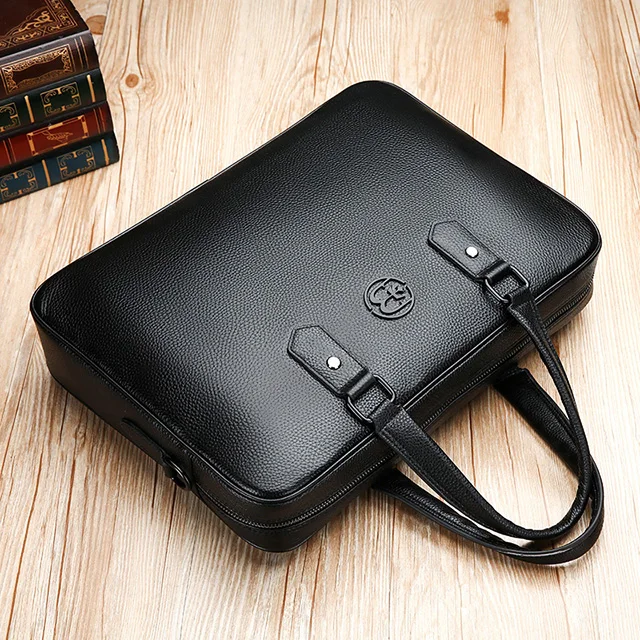 Мужская деловая кожаная сумка, вместительный портфель, Модный профессиональный мессенджер на плечо для офиса, 2019